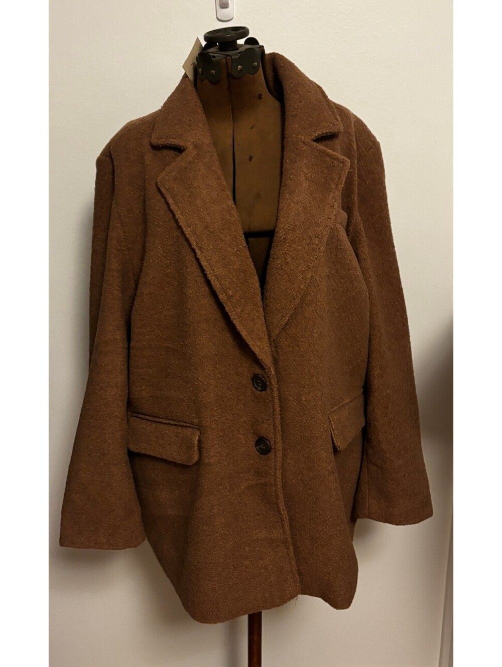 Universal Thread Brown Boucle Oversized XXL NWT Longline Textured Coat (217)